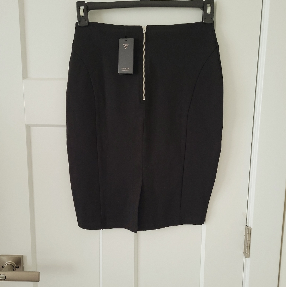 Guess Hi Waist Mixed Lace Pencil Skirt - Picture 5 of 9